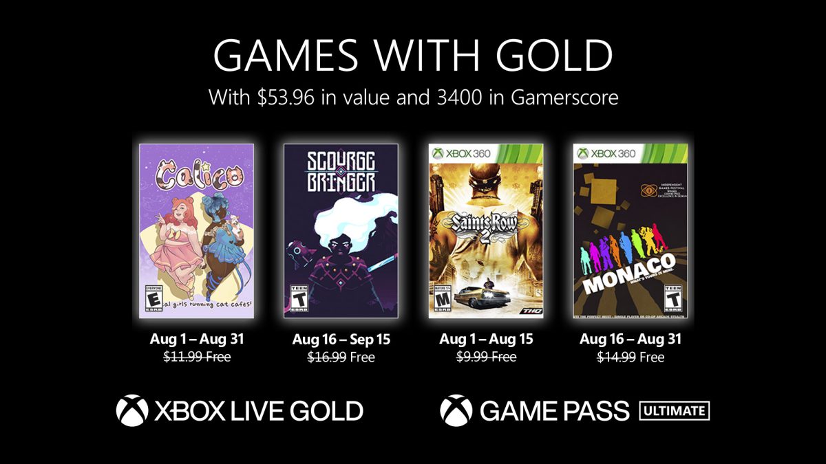 Xbox Live Gold Ağustos 2022 Oyunları Hangileri Olacak?