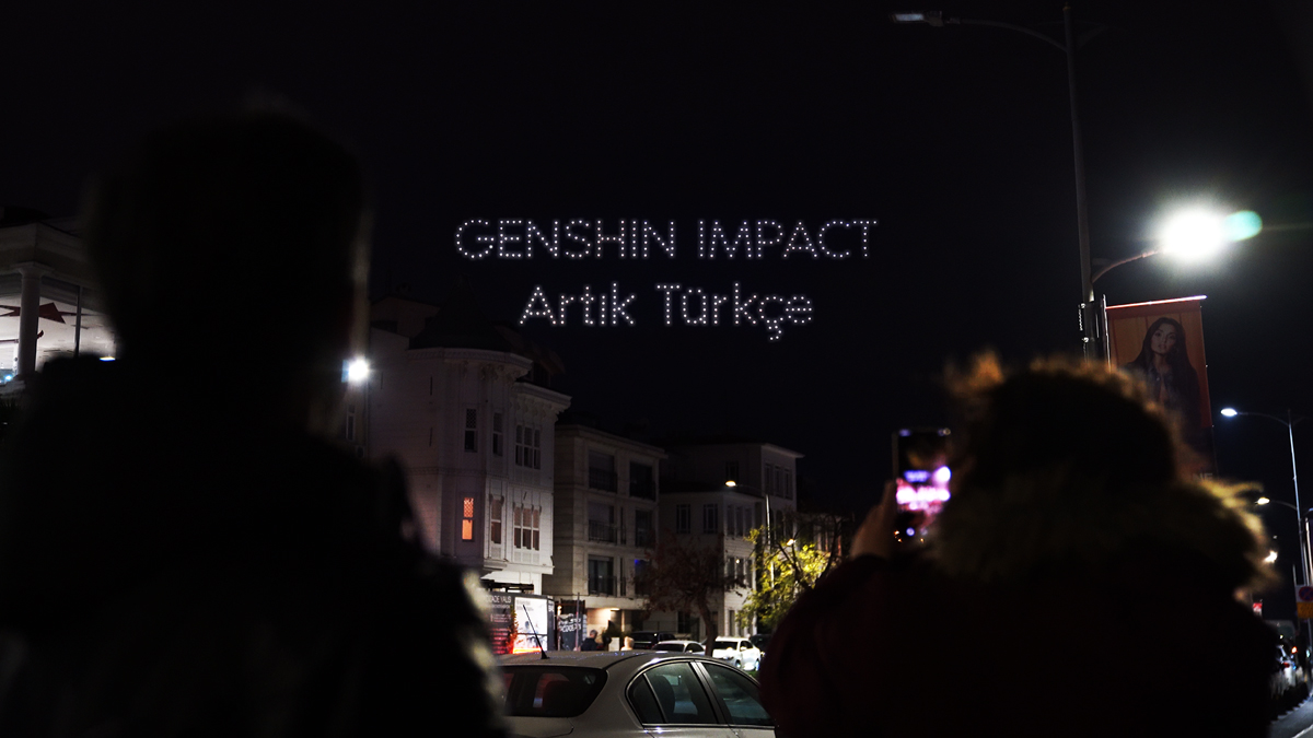 Genshin Impact'in Türkçe Desteği İstanbul'da Drone Işık Gösterisi ile Kutlandı